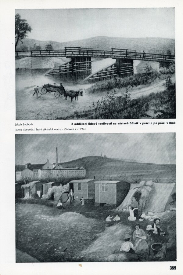 Reprodukce z časopisu: Blok, časopis pro umění, ročník III, č. 8, Brno 1948–1949, Blok Informace o kulturní práci, s. 359